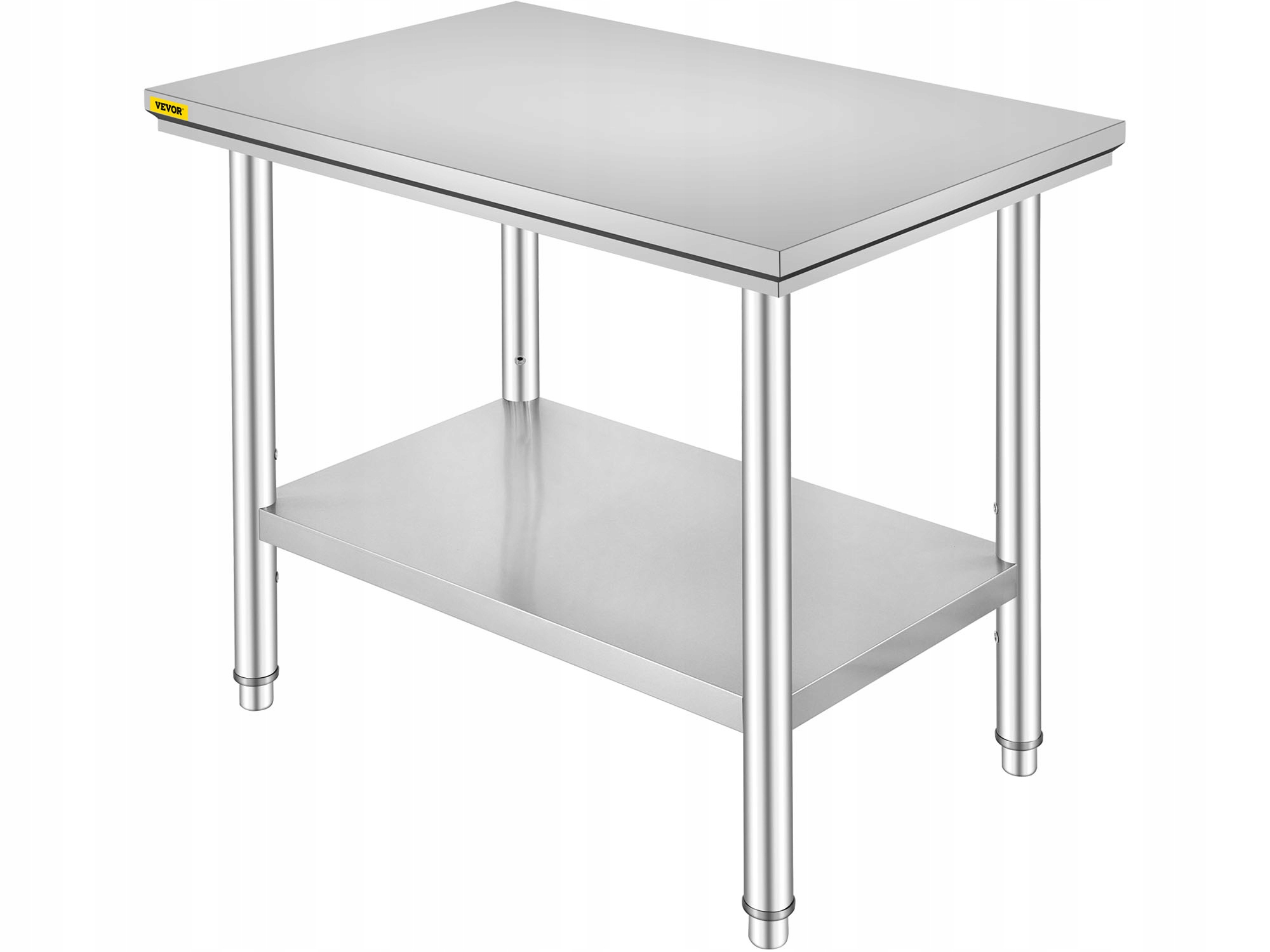 Vevor Pracovní Stůl Z Z Nerezové Oceli 90X60X80 CM, Nastavitelný, Silný