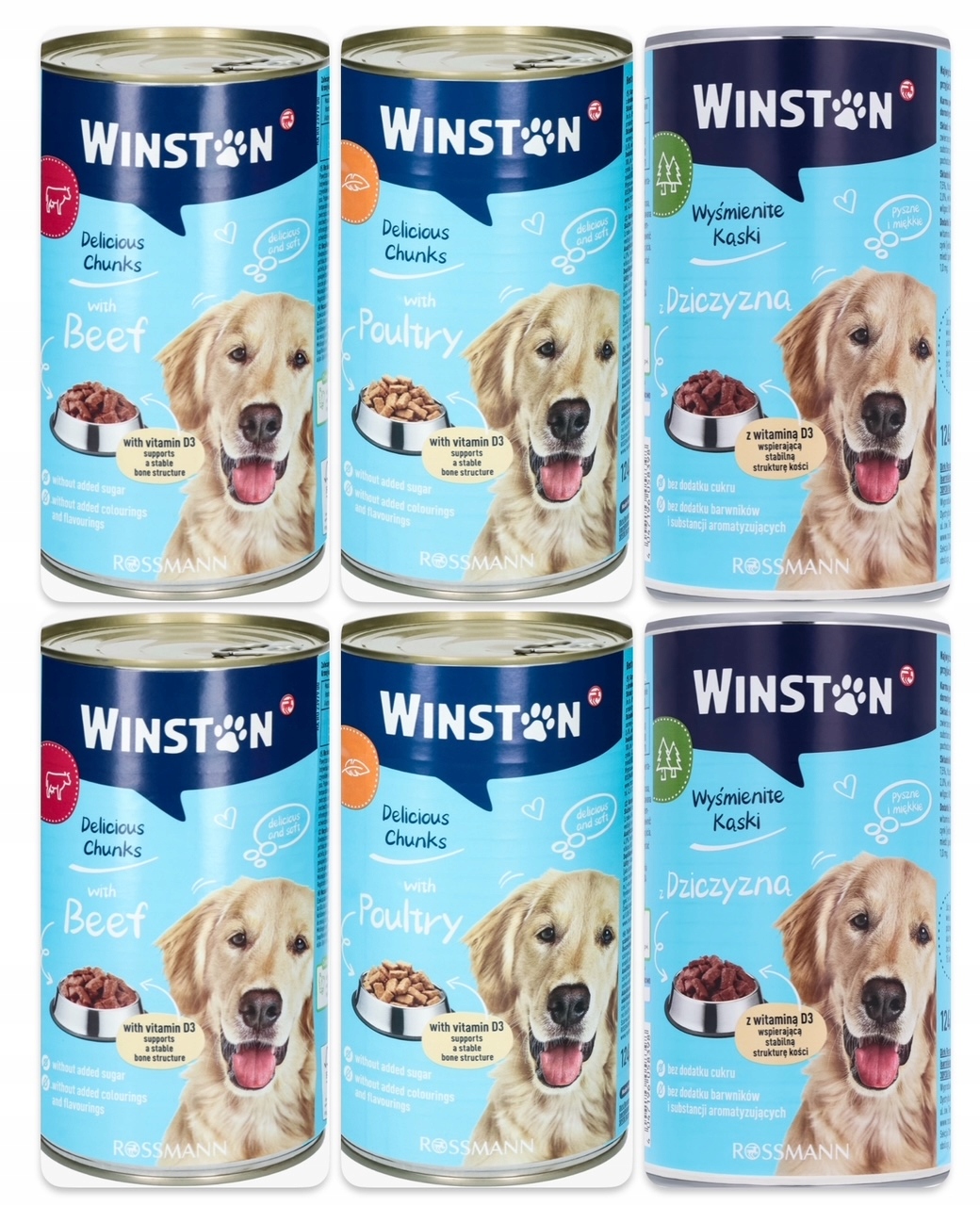 Levně Winston krmivo mix chutí 1240 g