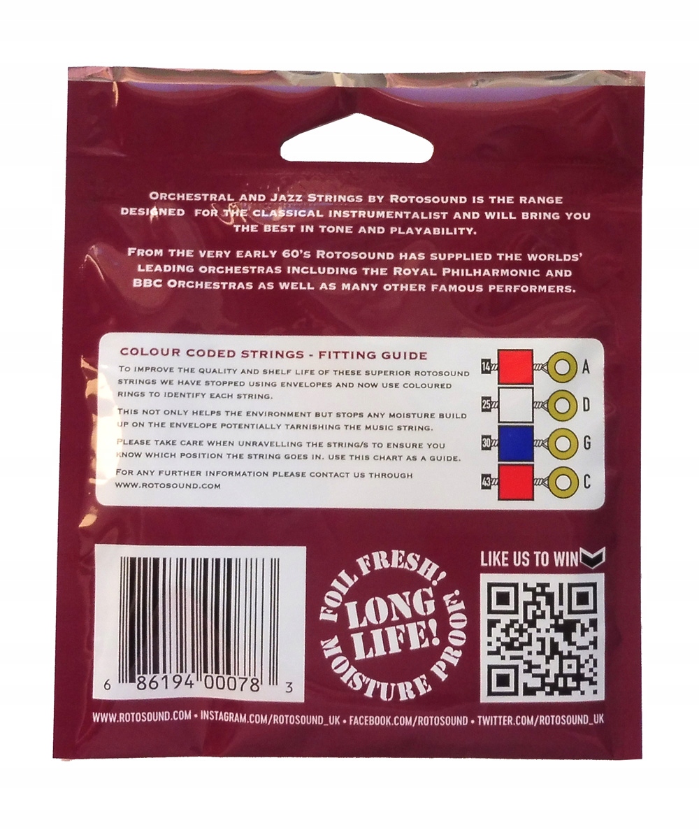 RotoSound RS2000 struny do altówki KOMPLET Marka Rotosound