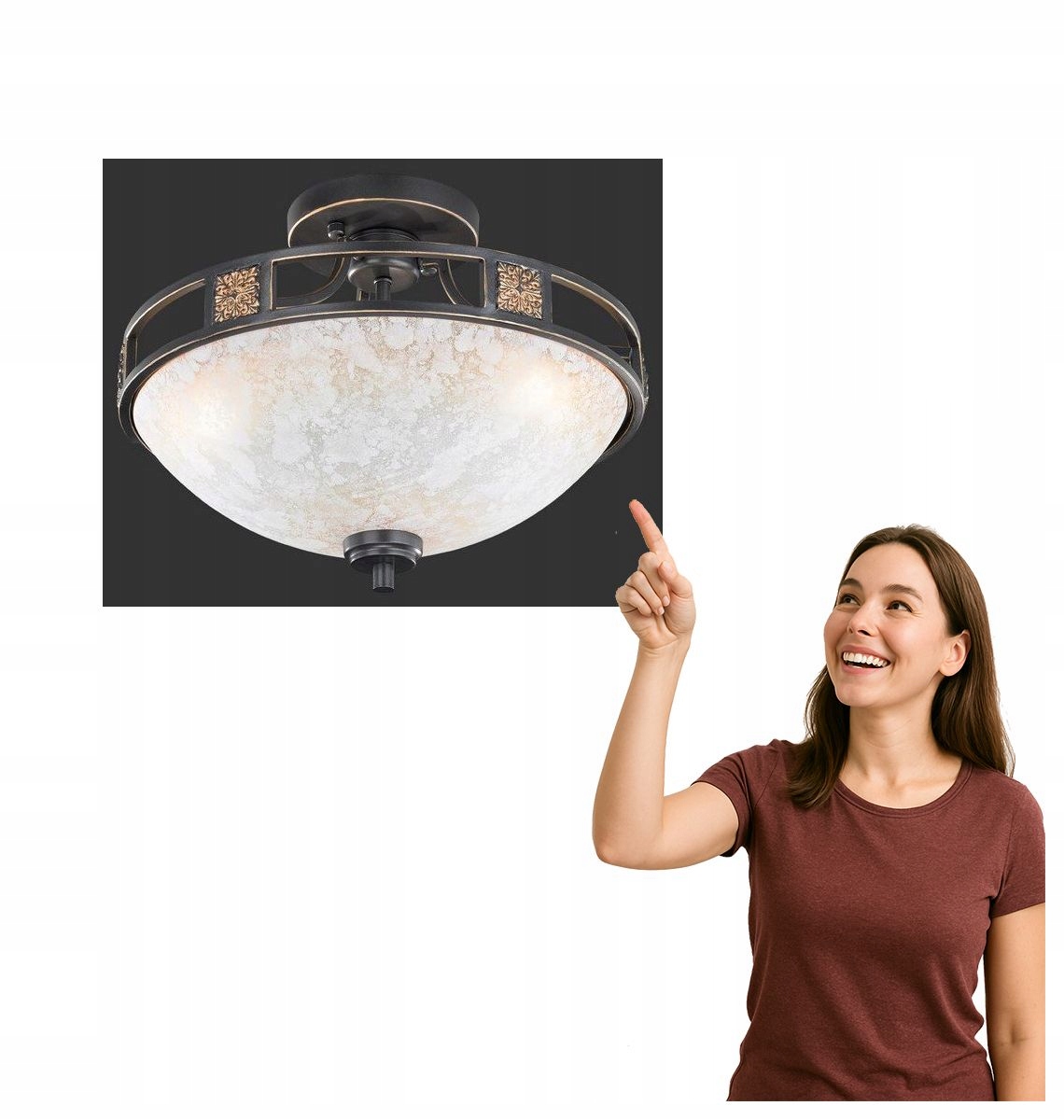 Stropná lampa Quinta 608100324 Trio