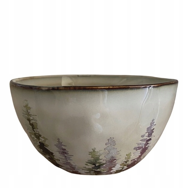 

Miska Szara Beżowa Ceramiczna Zdobiona 15CM