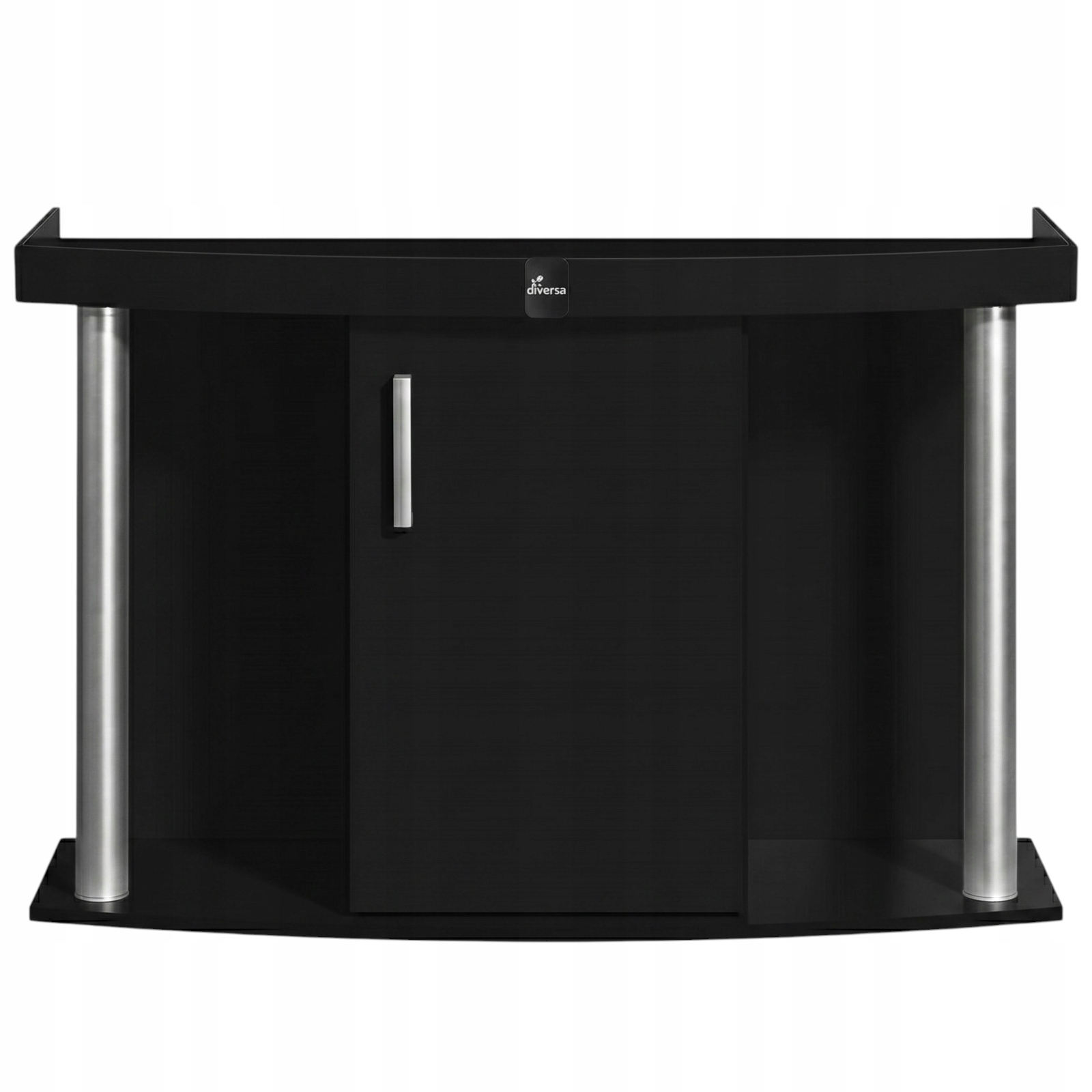 Szafka pod Akwarium Profiowane Owalne 120x40x67cm Comfort Czarna Solidna