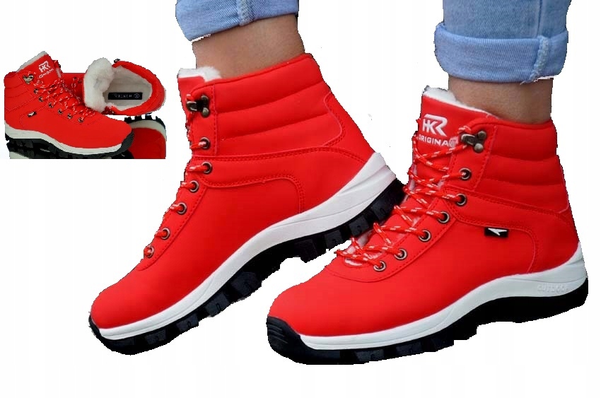 BUTY ZIMOWE OCIEPLANE OUTDOOR SPORTOWE SHOES ORGINAŁ TREXX SNEAKERSY ŚNIEG
