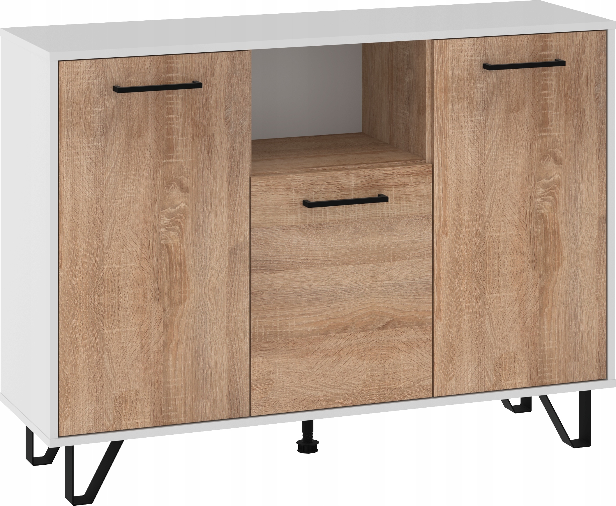 Komoda Boss 3D BOS-04 bílá dub sonoma 120 cm