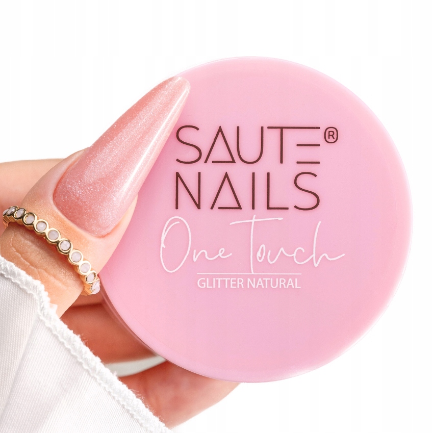 Stavební gel na nehty Saute Nails One Touch Glitter Natural 50 g