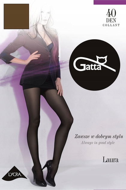 Punčocháče Gatta Laura Hladké 40 Den Hnědé Inka 5-XL