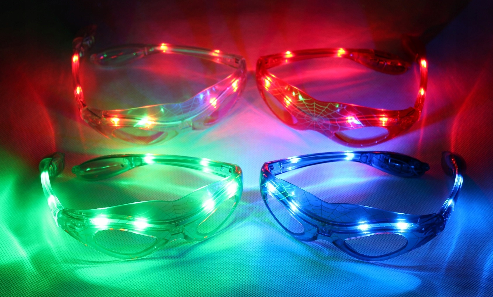 Świecące okulary LED spider na imprezę Kolory Kod producenta cn