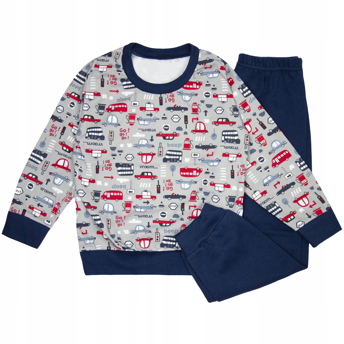 

Piżama dziecięca do spania Długi Rękaw autka 110