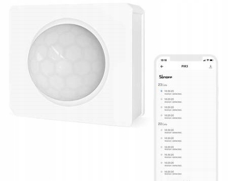 

Sonoff Czujnik Ruchu PIR3-RF 100° 2 Tryby 8m Iftt