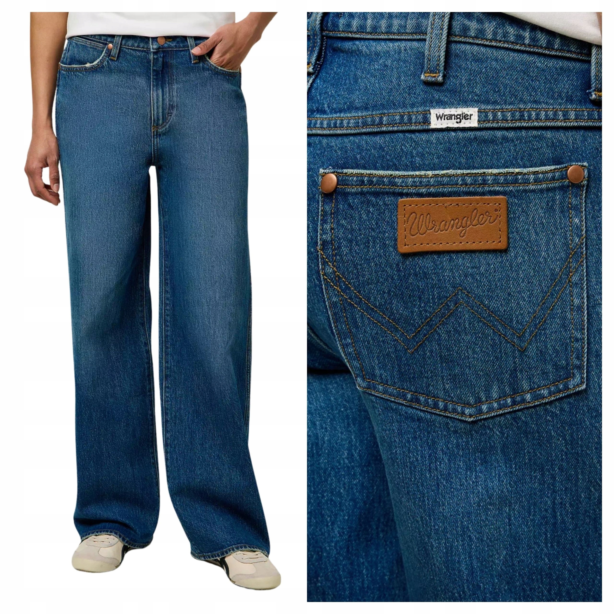 Dámské džínové kalhoty Wrangler Loose Straight Modré W30 L30