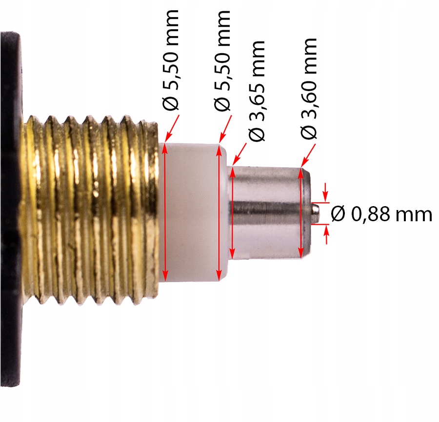 MECHANIZM KWARCOWY DO ZEGARA WIESZAK 15 mm M5168WS Typ ścienny