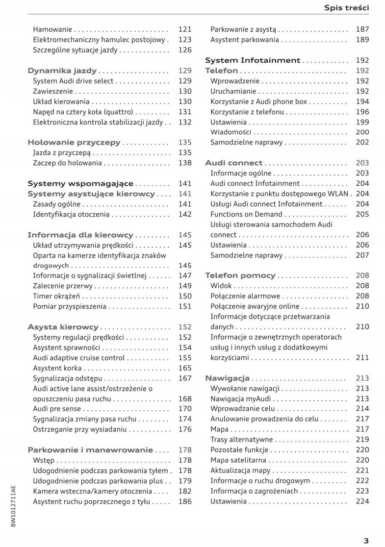 Audi A4 lift 2020 +Navi Instrukcja Obsługi Polski Marka Audi