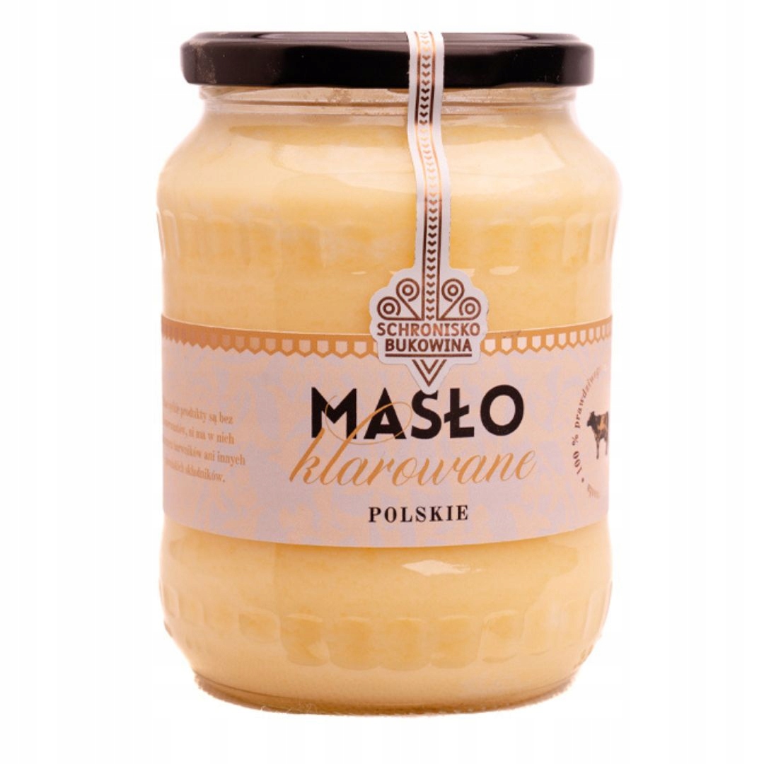 Čištěné máslo 700 ml (500 g+) skleněná zavařovací sklenice Schronisko Bukowina tradiční