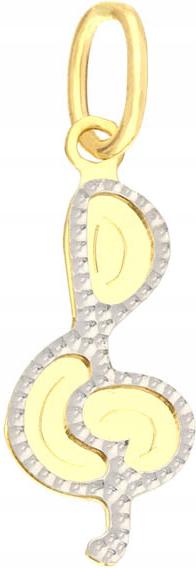 Zlatý Přívěsek Violový Klíč 585, módní vzor na řetízek jako dárek