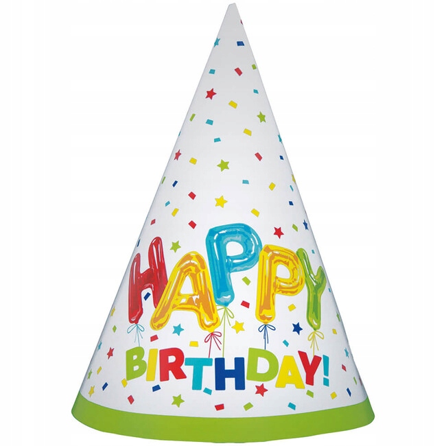 Czapki imprezowe Happy Balloons 8 szt.