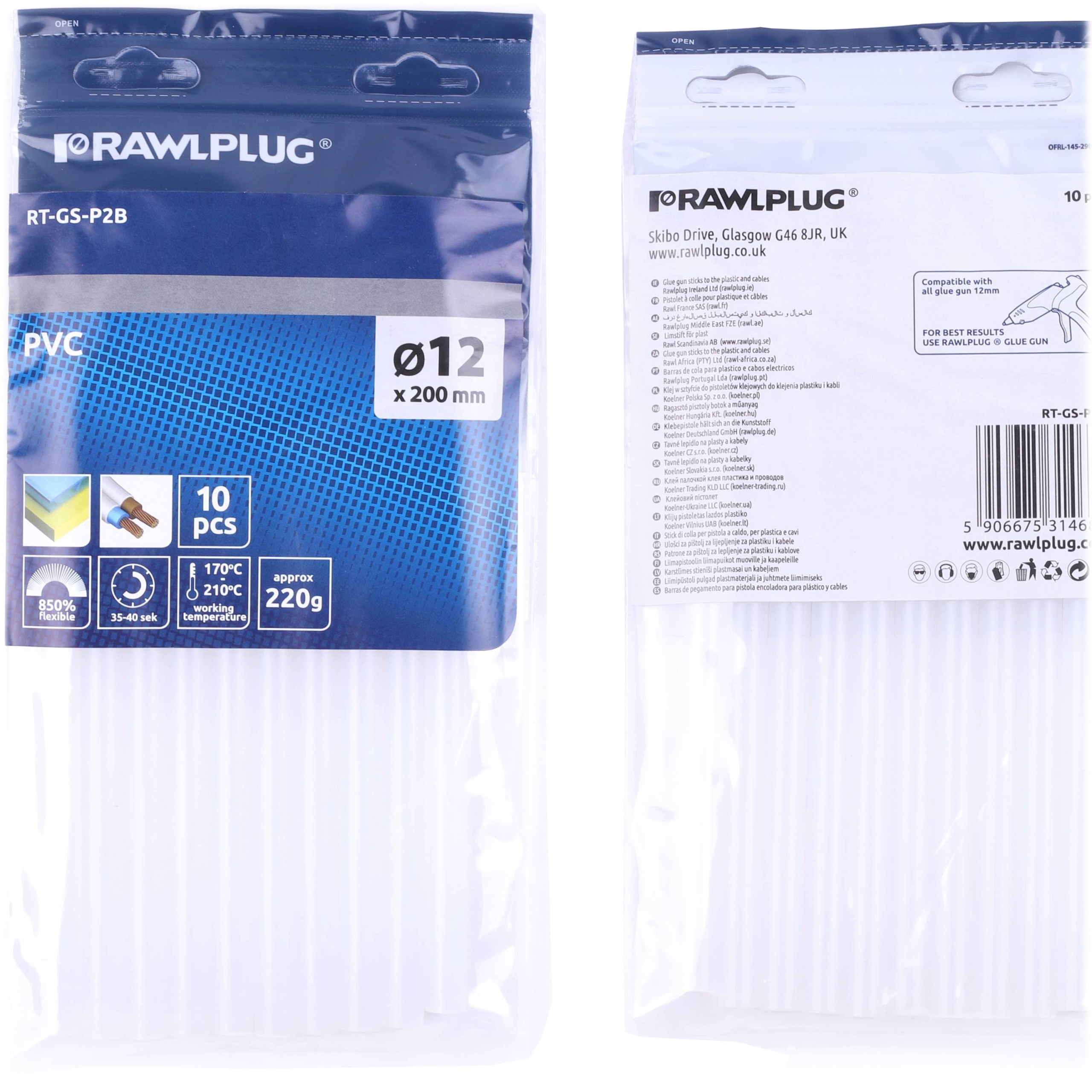 

Klej Do Plastiku Pistoletowy 200mm 10szt 220g 12mm