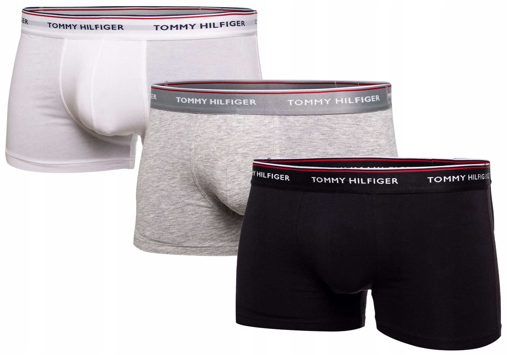 Tommy Hilfiger Pánské Boxerky Trunk 3 Pak Bílé/popelavé/šedé vel. S