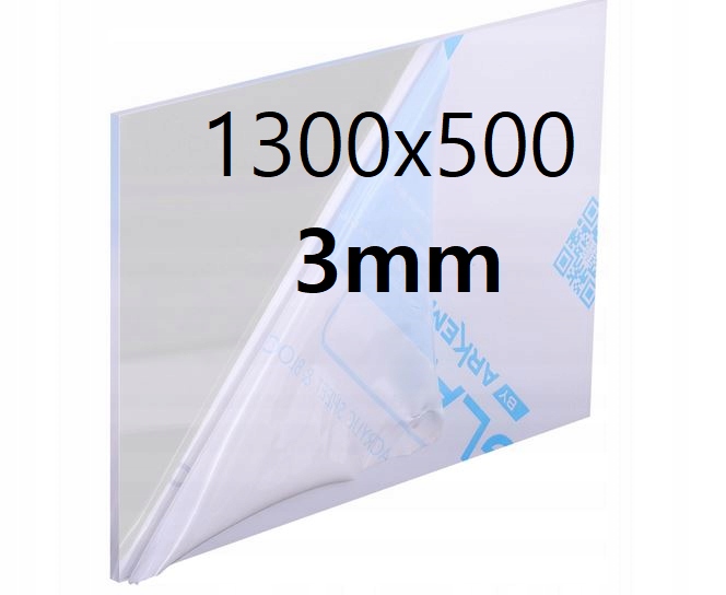 Pleksi /plexi Plexa Plexa Bezbarvá na míru 1300x500x3 mm Akrylová Deska