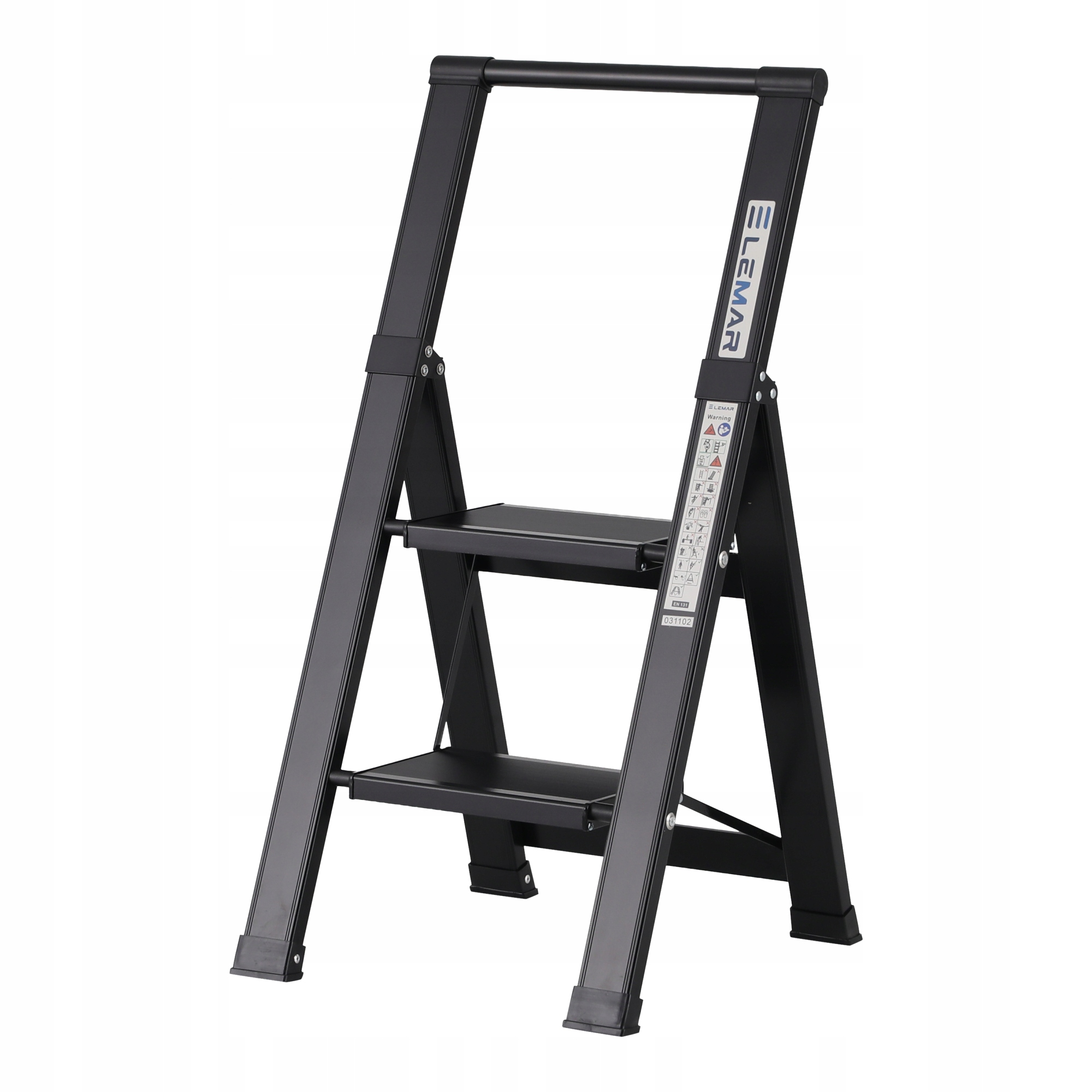 Žebřík 2-stupňový hliníkový skládací Slim Space Lemar 031102