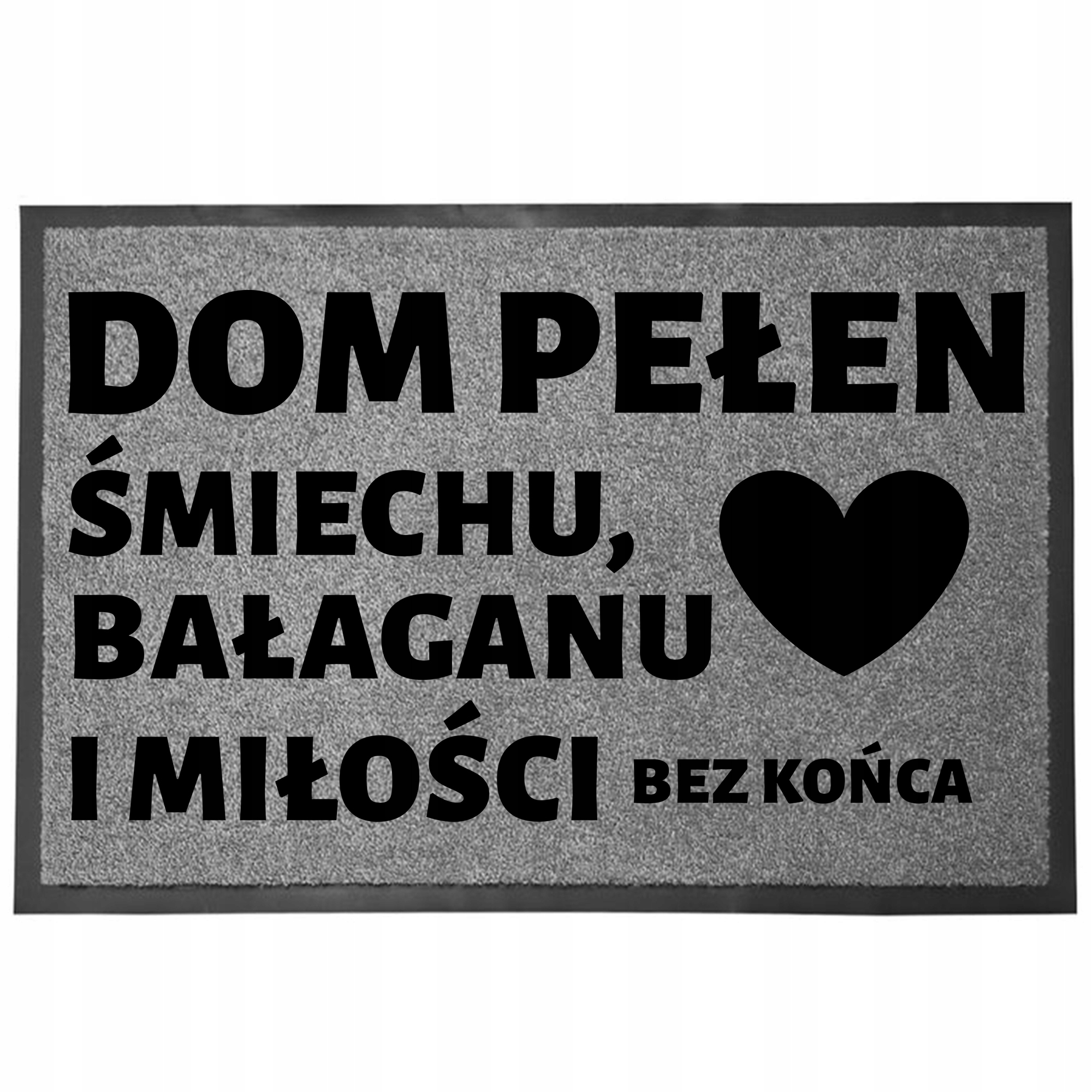 Wycieraczka Wejściowa Szara 60X40 Pod Drzwi Rodzinna Bałagan Śmiech Miłość