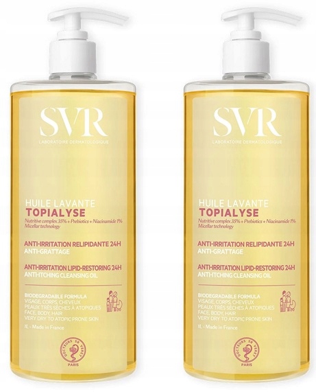 2x Svr Topialyse Olejek micelarny do kąpieli 1000 ml