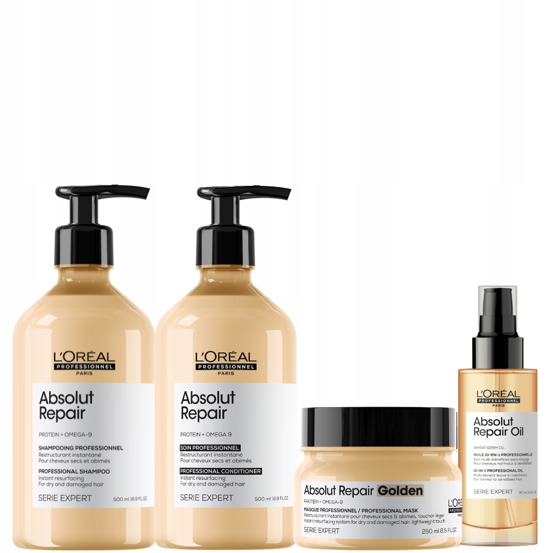 Loreal Professionnel Absolut Repair Szampon 500ml, Odżywka, Maska, Olejek