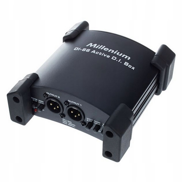 Millenium DI 66 Active Stereo DI Box Aktívny na batérie 9V