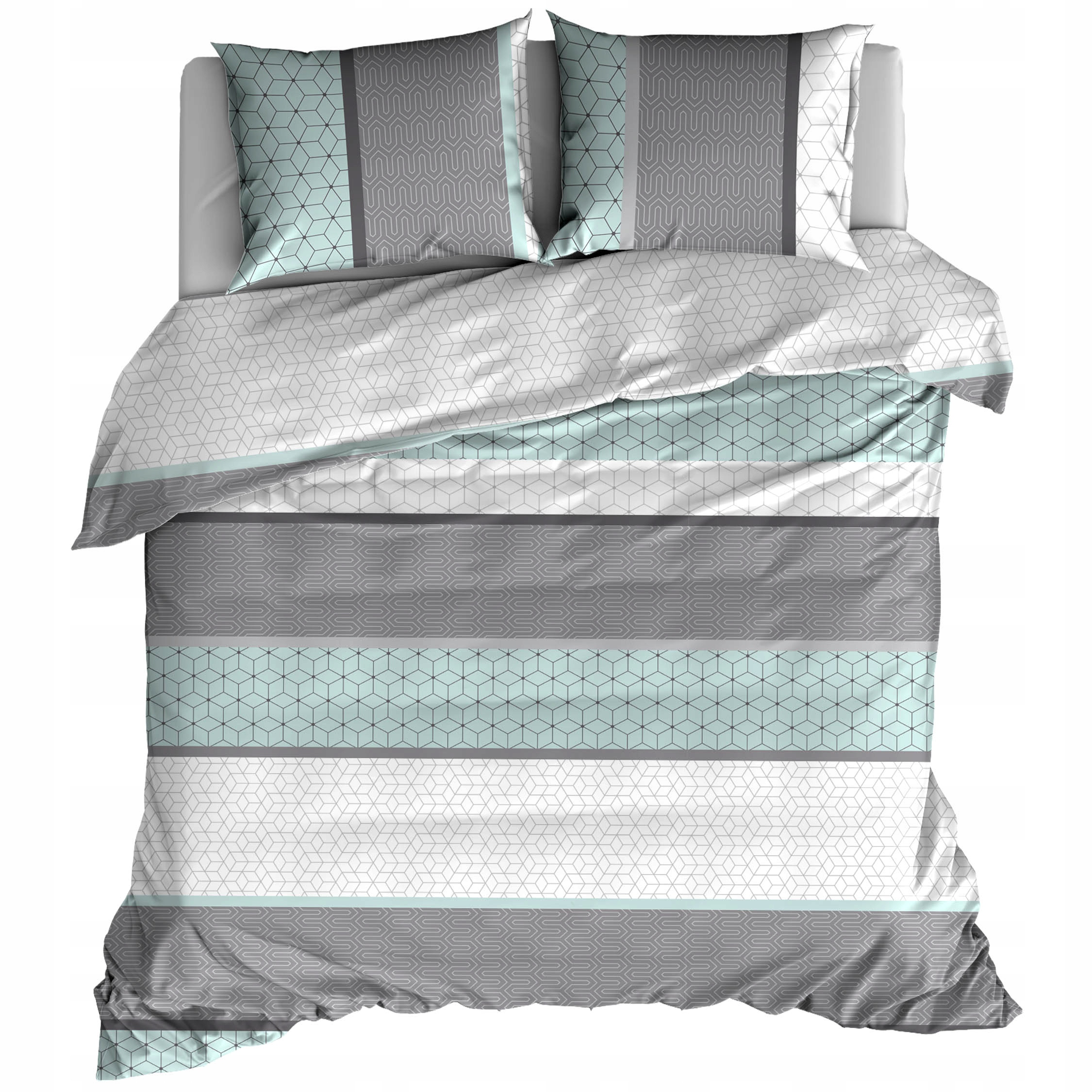 

Pościel Flanelowa 180x200 Geometryczna Miętowa