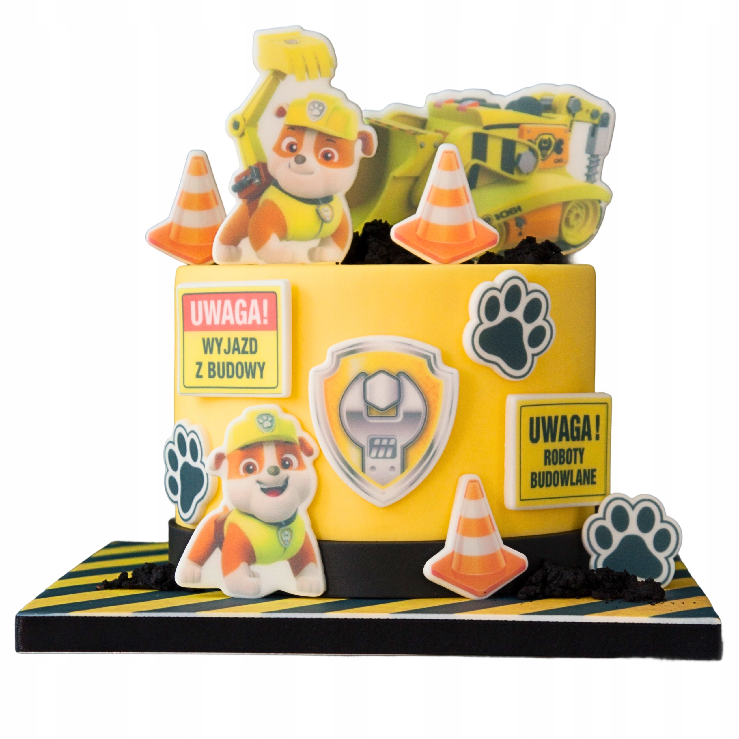 Levně Sada na zdobení dortu Rubble 2D 12 ks figurek na dort s cukrovými oplatkami