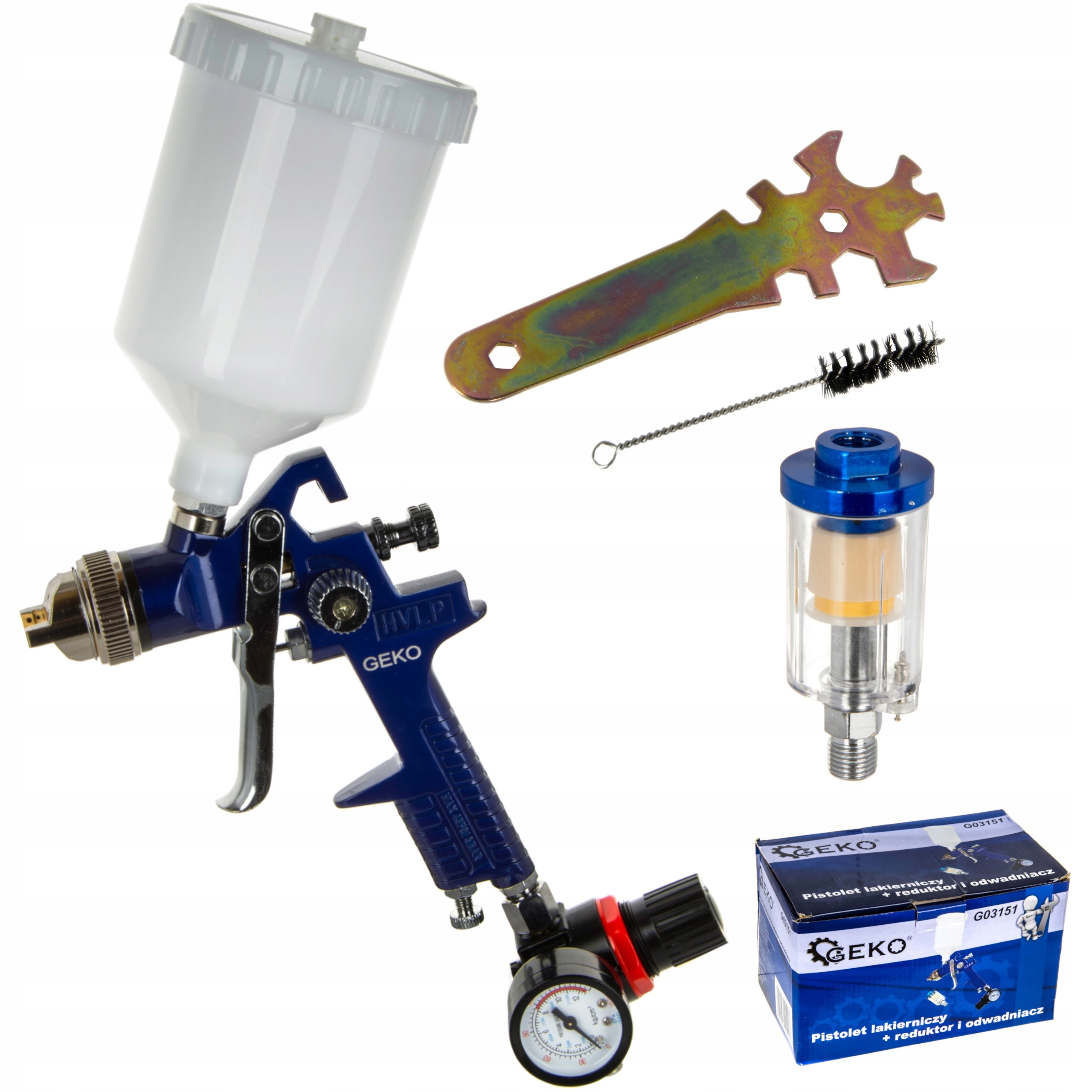 

Pistolet lakierniczy z reduktorem i odwadniaczem