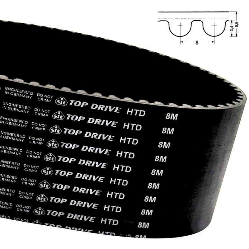 Pas pasek zębaty Htd 8M dł. 856 mm szer. 485 mm Top Drive Sit