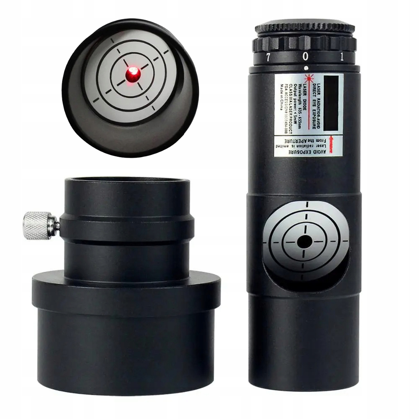 Laserový kolimátor 1.25" 7 úrovní jasu, adaptér pro Newtonovy teleskopy