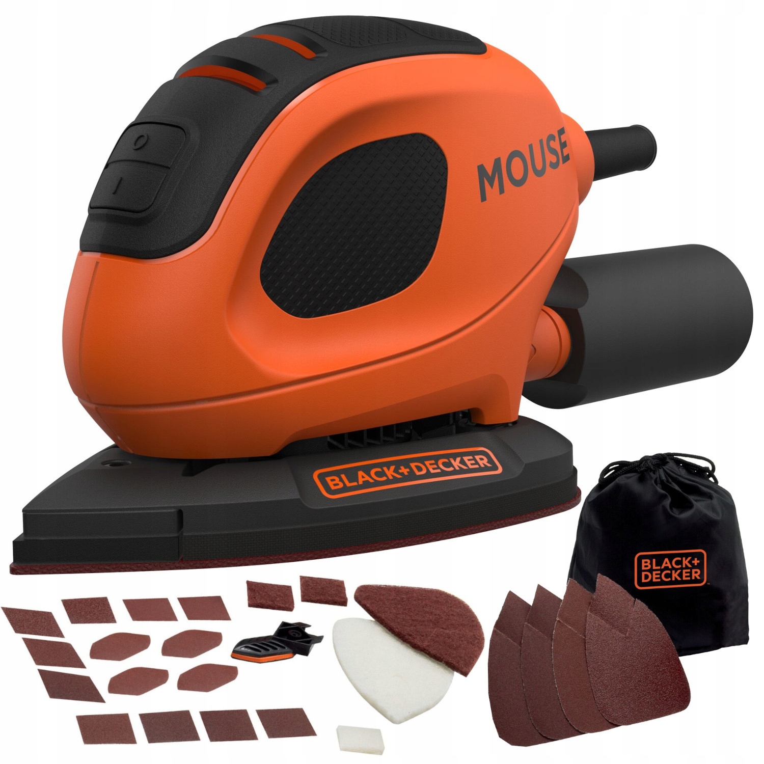 Black Decker Szlifierka oscylacyjna Myszka BEW230BC akcesoria torba