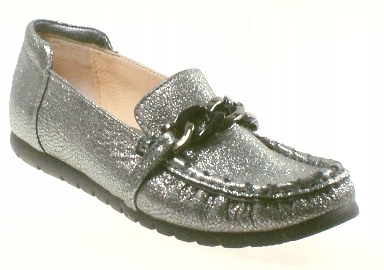 Simen 5113A Mokasíny Tmavě Stříbro Vel. 39