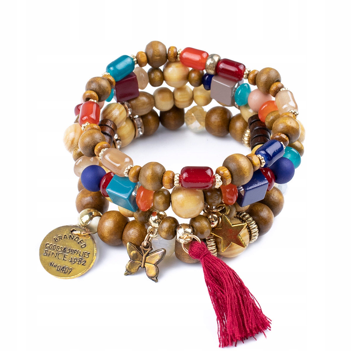 

Bransoletki damskie Zestaw koraliki gwiazdki