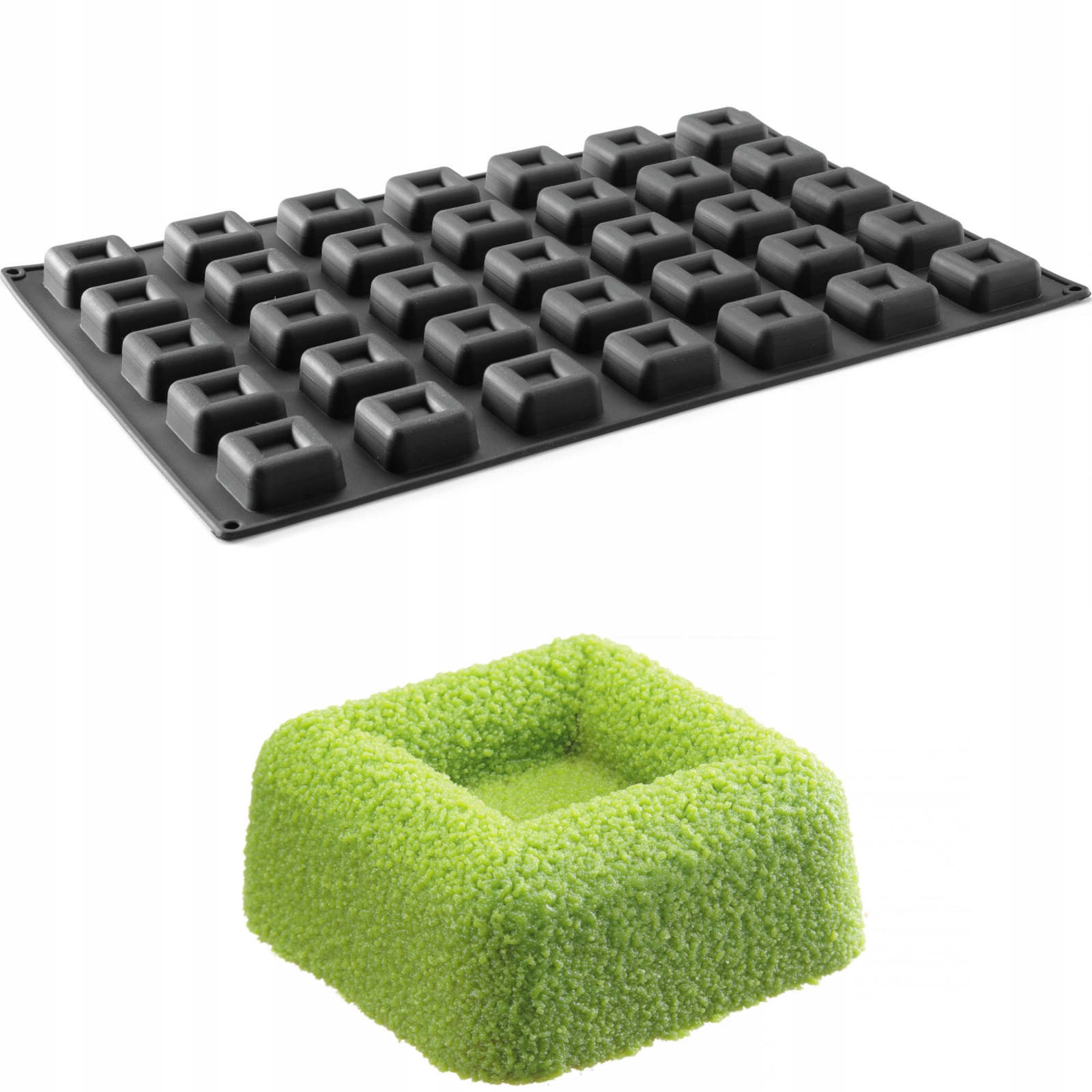 Silikonová Forma Na Pečení Čokoládových Pralinek Čtverec 35KS Hendi