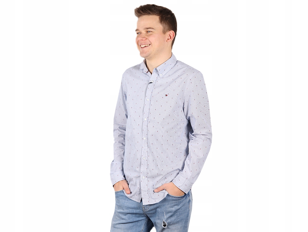 Koszula męska TOMMY HILFIGER SLIM GEO PRINT SHIRT Rozmiar M