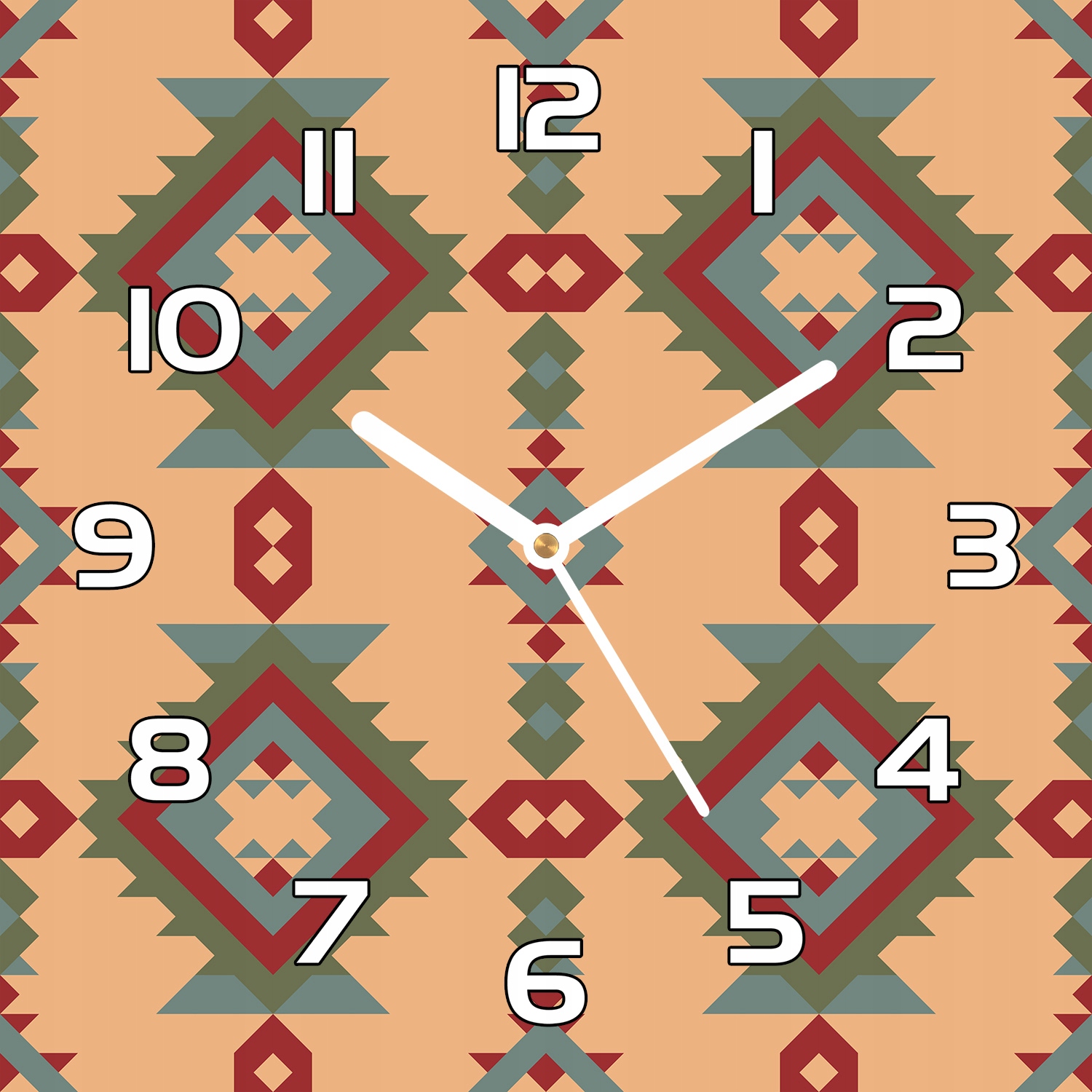 

Zegar szklany Amerykańsko-indiańskie motywy 30x30