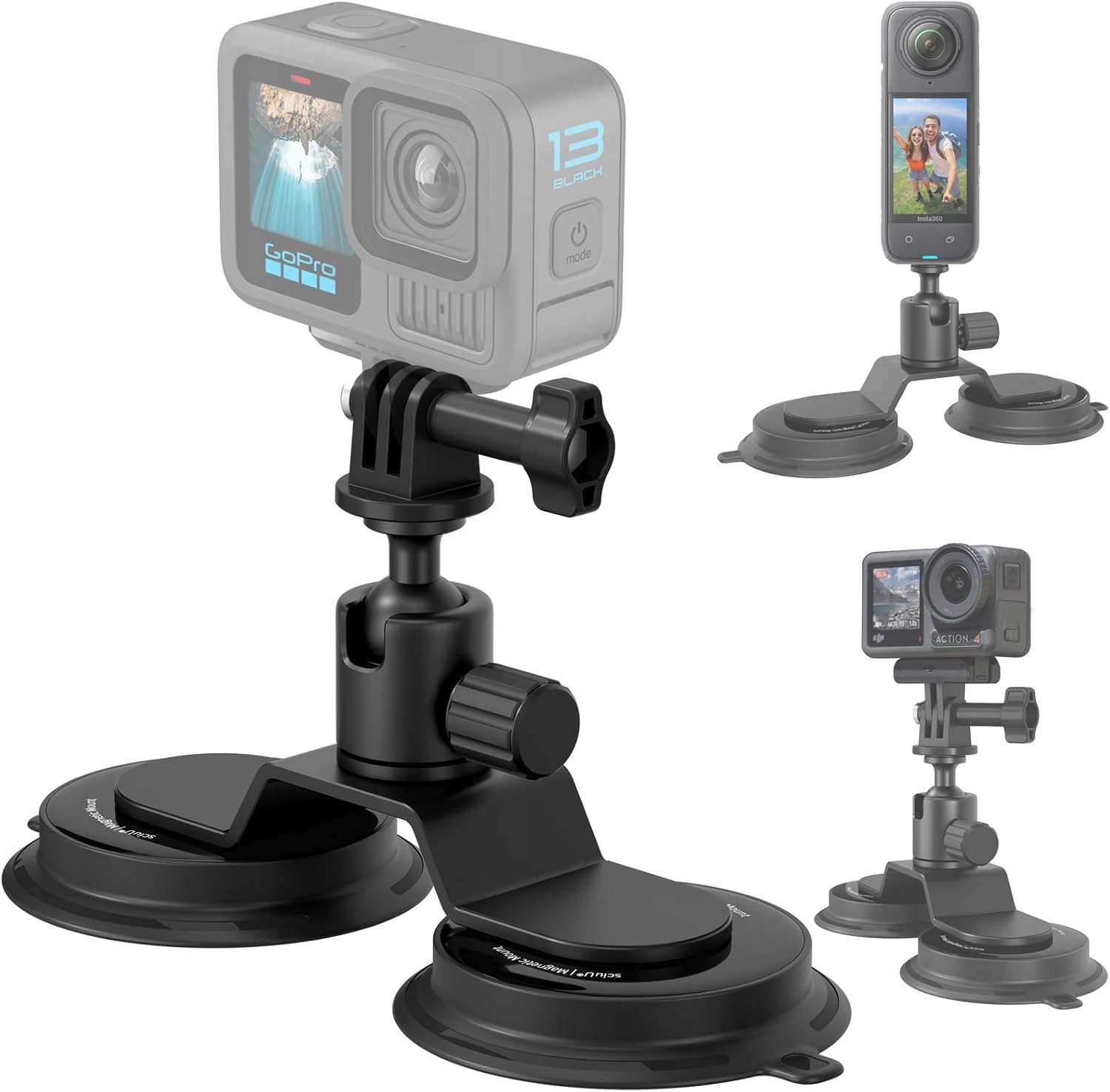 Magnetický Držák Pro Kamery Gopro Montážní Sciuu Otočný O 360° Silný