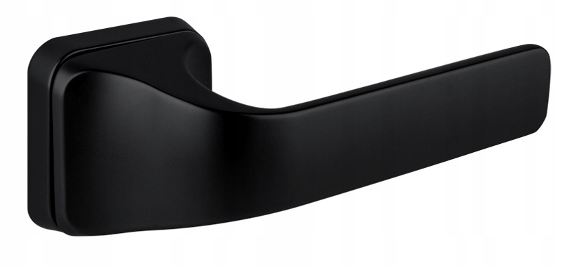 Nomet Luxury kľučka Elara čierna hlboká matná P61 rozeta štvorcová oválna