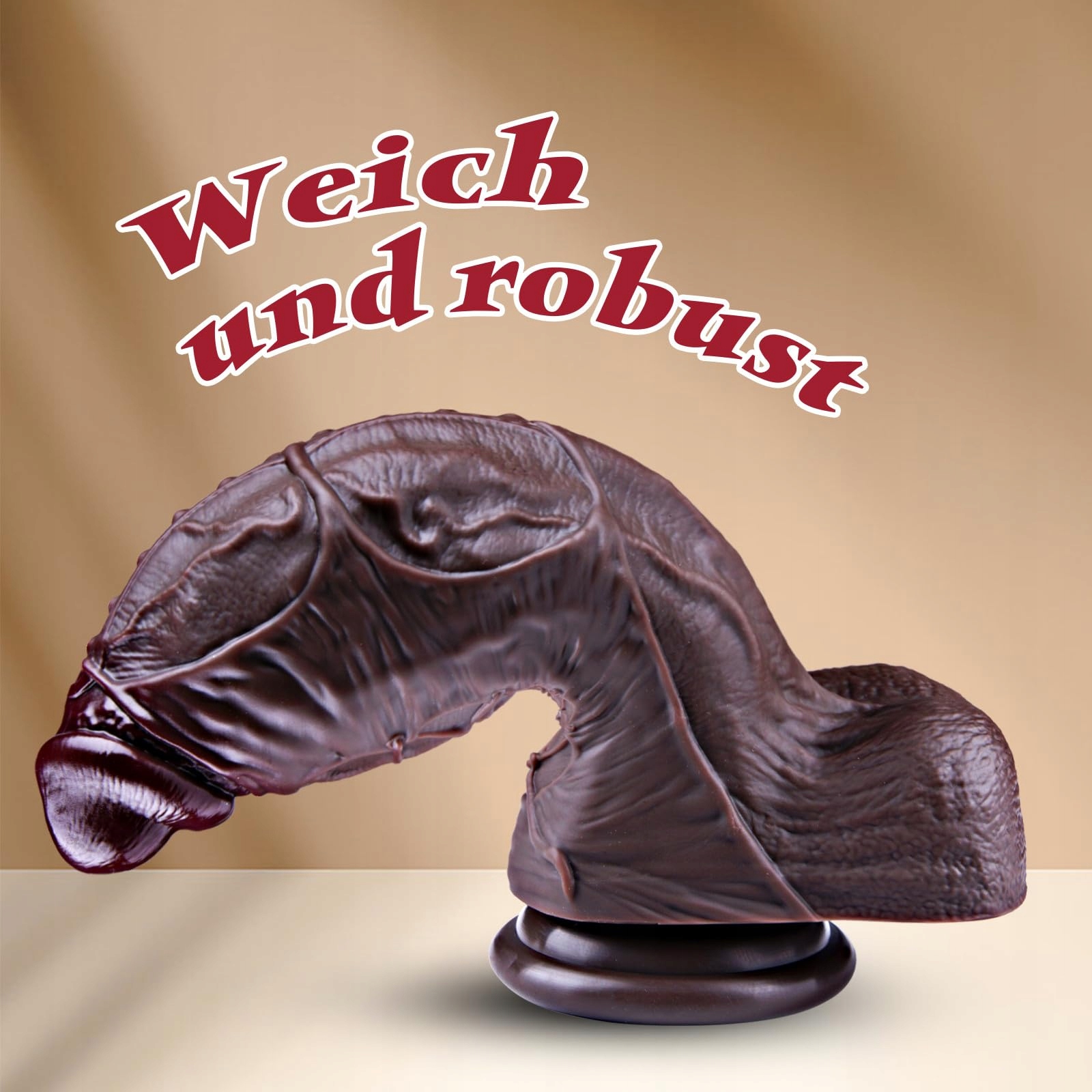 SCHWARZER Silikonowy Dildo 6.7cm 17.5cm Realistyczny Analny Z Przyssawką — miniatura 2