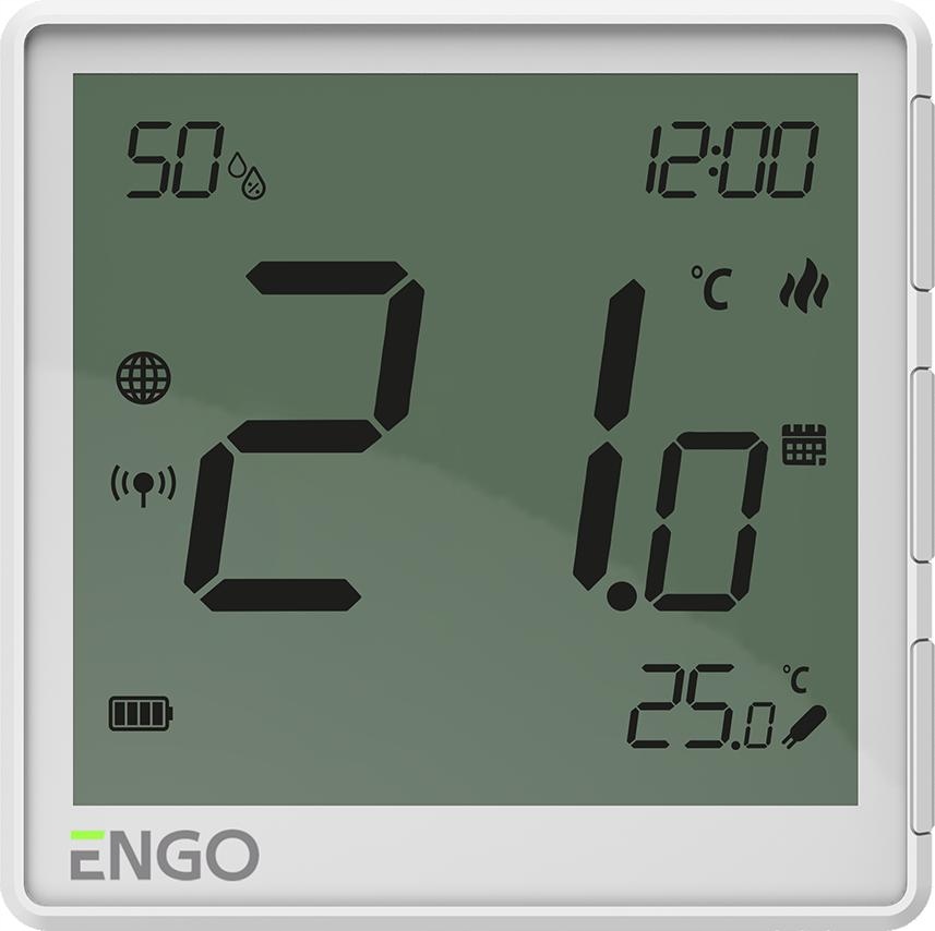 Engo Controls Eone-batw Regulator temperatury, bateryjny (Li-Ion), biały,