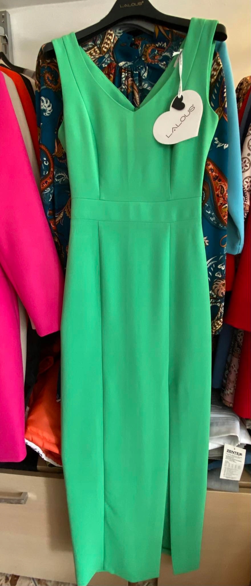 Šaty Zelená Maxi s rozparkem Lalous velikost M