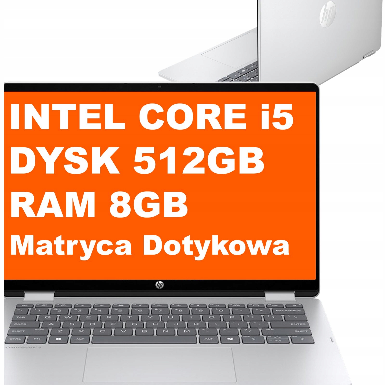 Notebook Hp OmniBook 5 2v1 14-fp Intel i5 8GB 512GB Iris Xe 2k Dotyk Win 11