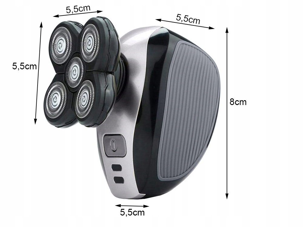 MASZYNKA DO GOLENIA BRODY GŁOWY WŁOSÓW GOLARKA MĘSKA 5 GŁOWIC 4D Typ głowicowa