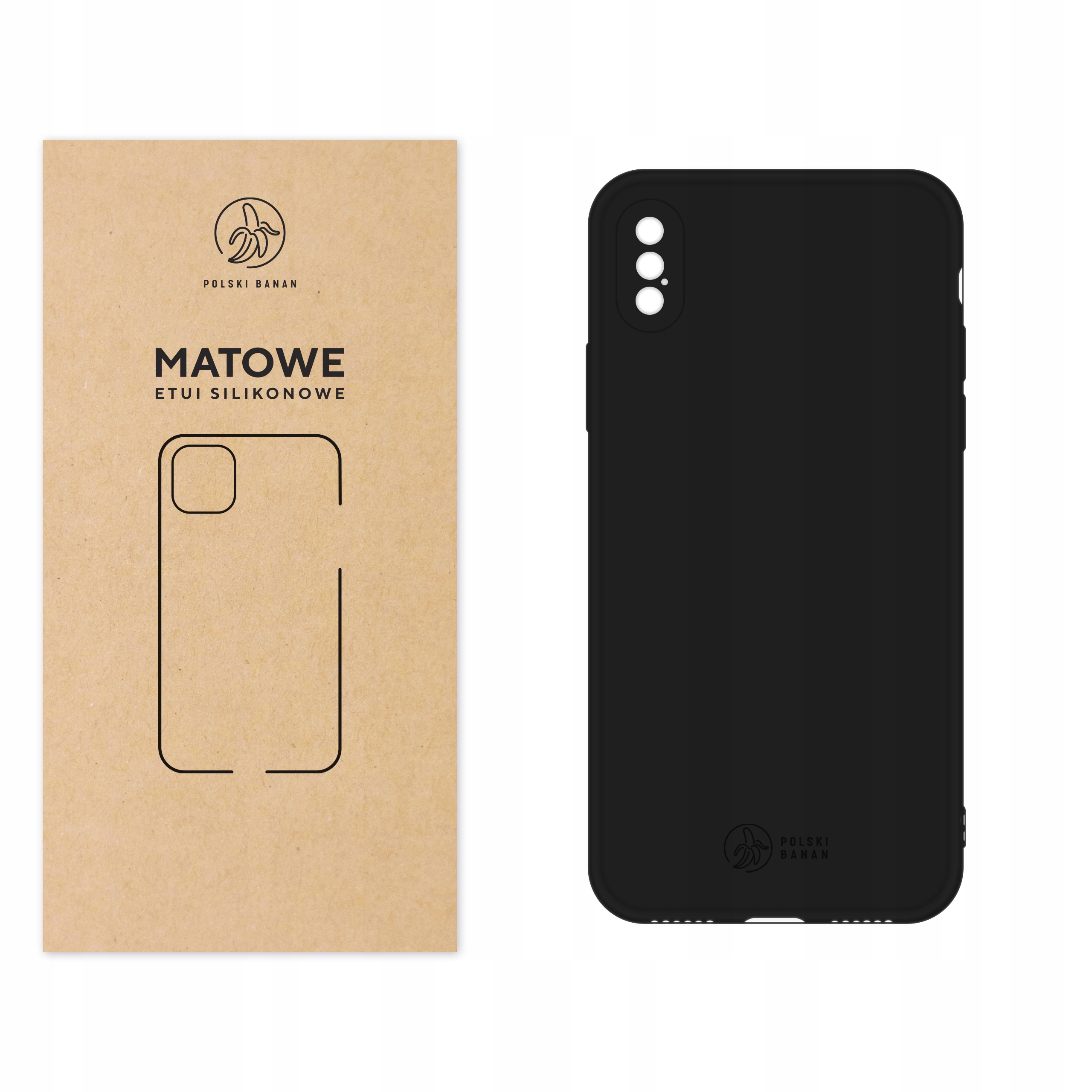 

Etui Matowe do iPhone X Xs czarne