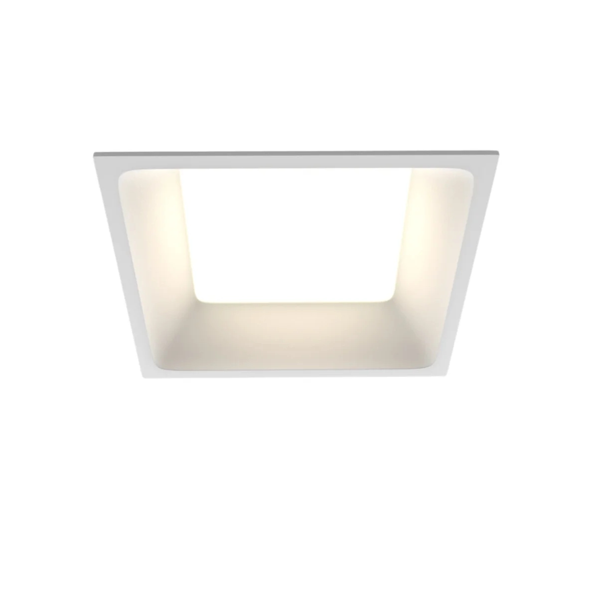 Zápustné svietidlo štvorcové, biele do kúpeľne, variabilná farba Led Maytoni