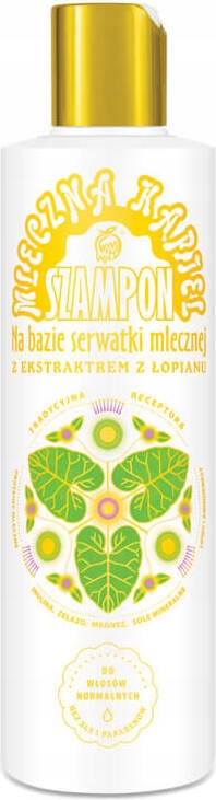 Šampon Mléčná koupel na bázi mléčné syrovátky s extraktem z lopuchu be