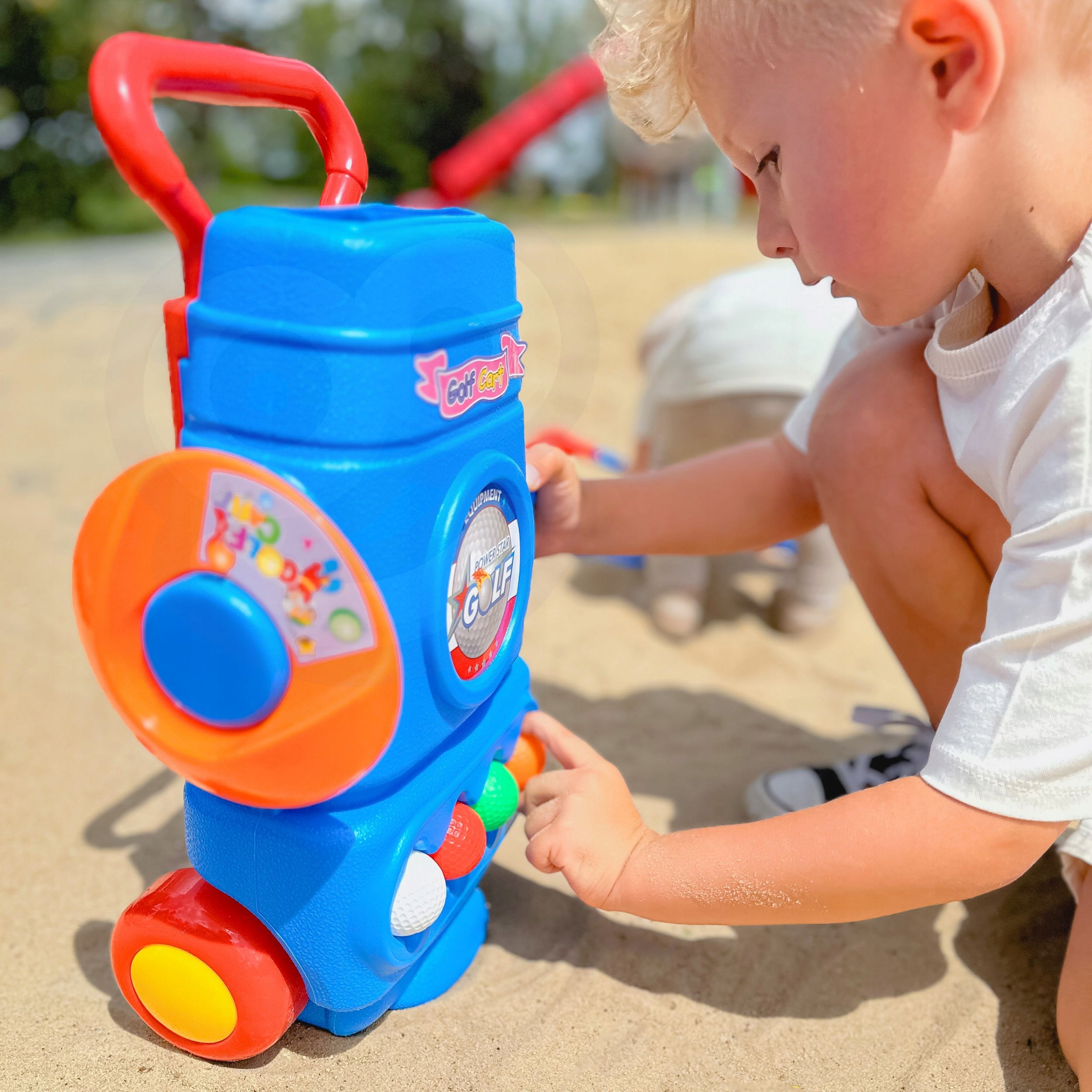 ZESTAW DO GRY W MINI GOLFA STOJAK NA KÓLKACH AKCESORIA DOM OGRÓD WOOPIE Marka Woopie