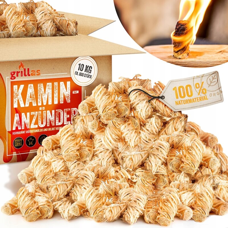 Grills Eko Podpalovač Do Krbu A Grilu Bio Holz Wolle 10KG Přírodní